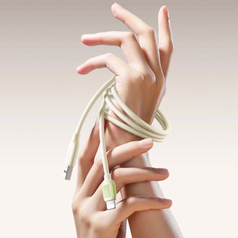 Kabel Joyroom S-A53 3A USB-A - Lightning z fluorescencyjną końcówką 1,2 m - beżowy Kabel Joyroom S-A53 3A USB-A - Lightning z fluorescencyjną końcówką 1,2 m - beżowy