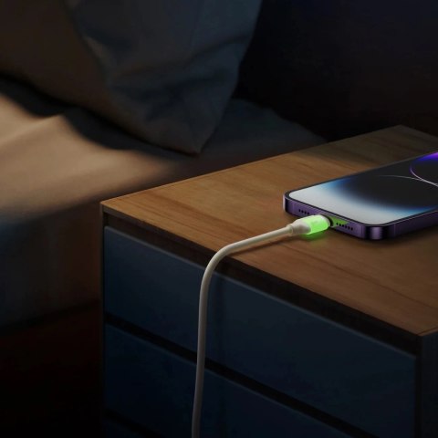 Kabel Joyroom S-A53 3A USB-A - Lightning z fluorescencyjną końcówką 2 m - beżowy Kabel Joyroom S-A53 3A USB-A - Lightning z fluorescencyjną końcówką 2 m - beżowy