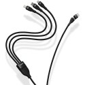 BASEUS kabel 3w1 Typ C / USB A do Micro USB / Lightning / Typ C PD QC 5A 100W CASS030101 1,2 m czarny BASEUS kabel 3w1 Typ C / USB A do Micro USB / Lightning / Typ C PD QC 5A 100W CASS030101 1,2 m czarny
