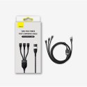 BASEUS kabel 3w1 Typ C / USB A do Micro USB / Lightning / Typ C PD QC 5A 100W CASS030101 1,2 m czarny BASEUS kabel 3w1 Typ C / USB A do Micro USB / Lightning / Typ C PD QC 5A 100W CASS030101 1,2 m czarny