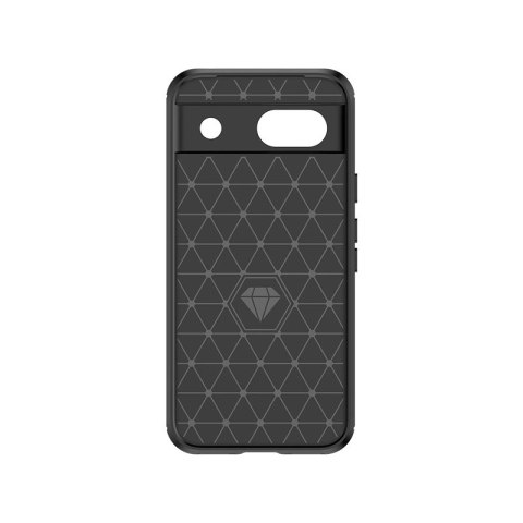 Etui Carbon Case do Google Pixel 8A elastyczny silikonowy karbonowy pokrowiec - czarny Etui Carbon Case do Google Pixel 8A elastyczny silikonowy karbonowy pokrowiec - czarny