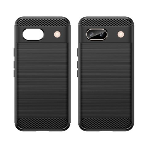 Etui Carbon Case do Google Pixel 8A elastyczny silikonowy karbonowy pokrowiec - czarny Etui Carbon Case do Google Pixel 8A elastyczny silikonowy karbonowy pokrowiec - czarny