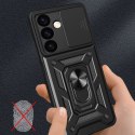 Etui Hybrid Armor Camshield do Samsung Galaxy S24 pancerne z osłoną na aparat - czarne Etui Hybrid Armor Camshield do Samsung Galaxy S24 pancerne z osłoną na aparat - czarne