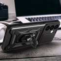 Etui Hybrid Armor Camshield do Samsung Galaxy S24 pancerne z osłoną na aparat - czarne Etui Hybrid Armor Camshield do Samsung Galaxy S24 pancerne z osłoną na aparat - czarne