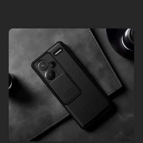 Etui Nillkin CamShield Pro Case na Xiaomi Redmi Note 13 Pro+ 5G - czarne Etui Nillkin CamShield Pro Case na Xiaomi Redmi Note 13 Pro+ 5G - czarne