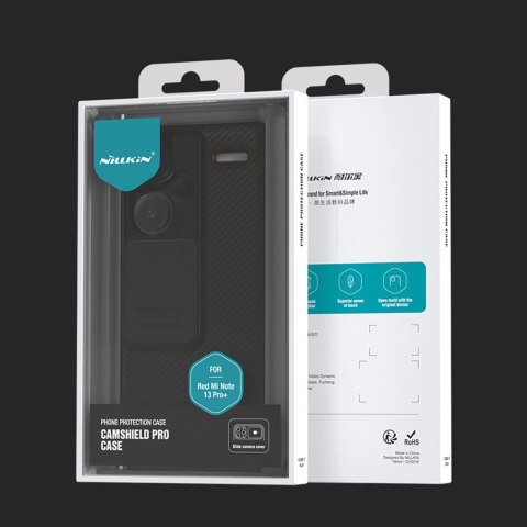 Etui Nillkin CamShield Pro Case na Xiaomi Redmi Note 13 Pro+ 5G - czarne Etui Nillkin CamShield Pro Case na Xiaomi Redmi Note 13 Pro+ 5G - czarne