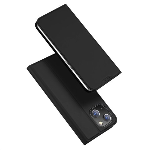 Etui z klapką i portfelem Dux Ducis Skin Pro do iPhone 15 - czarne Etui z klapką i portfelem Dux Ducis Skin Pro do iPhone 15 - czarne