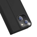 Etui z klapką i portfelem Dux Ducis Skin Pro do iPhone 15 - czarne