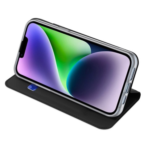 Etui z klapką i portfelem Dux Ducis Skin Pro do iPhone 15 - czarne Etui z klapką i portfelem Dux Ducis Skin Pro do iPhone 15 - czarne