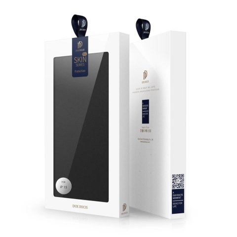 Etui z klapką i portfelem Dux Ducis Skin Pro do iPhone 15 - czarne Etui z klapką i portfelem Dux Ducis Skin Pro do iPhone 15 - czarne