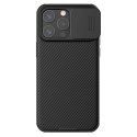 Pancerne etui Nillkin CamShield Pro Magnetic Case do iPhone 15 Pro z osłoną na aparat - czarne Pancerne etui Nillkin CamShield Pro Magnetic Case do iPhone 15 Pro z osłoną na aparat - czarne