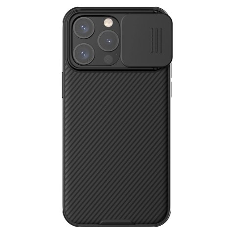 Pancerne etui Nillkin CamShield Pro Magnetic Case do iPhone 15 Pro z osłoną na aparat - czarne Pancerne etui Nillkin CamShield Pro Magnetic Case do iPhone 15 Pro z osłoną na aparat - czarne
