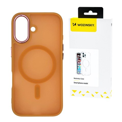 Etui Wozinsky Fashion Case MagSafe na Samsung Galaxy S25 - pomarańczowe Etui Wozinsky Fashion Case MagSafe na Samsung Galaxy S25 - pomarańczowe
