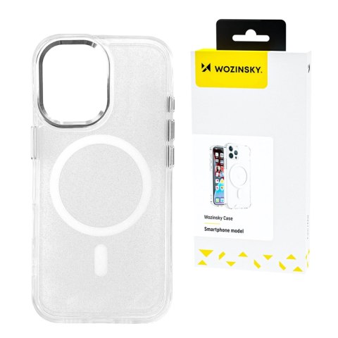 Etui Wozinsky Glitter Case z Mag Safe na Samsung Galaxy S25+ - przezroczyste z brokatem Etui Wozinsky Glitter Case z Mag Safe na Samsung Galaxy S25+ - przezroczyste z brokatem
