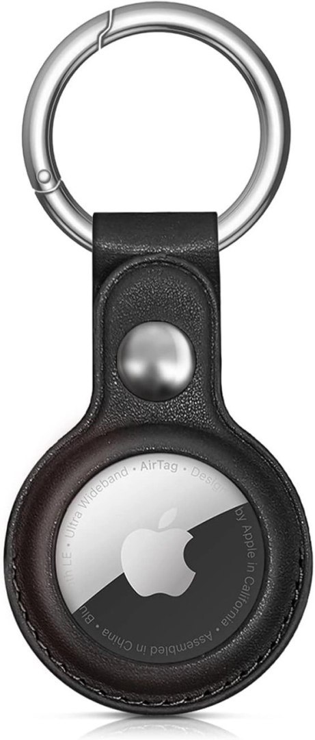 Etui do Apple AirTag z ekoskóry - czarne Etui do Apple AirTag z ekoskóry - czarne