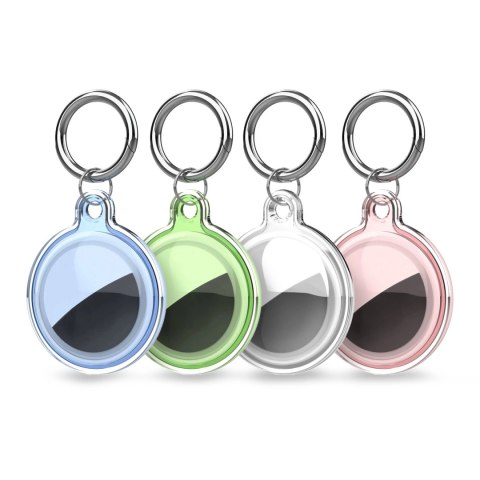 Etui na Apple AirTag wodoodporne - transparentne, zielone, niebieskie, różowe - 4 sztuki Etui na Apple AirTag wodoodporne - transparentne, zielone, niebieskie, różowe - 4 sztuki