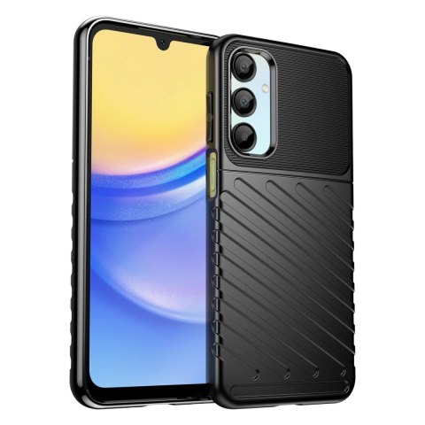Thunder Case etui do Samsung Galaxy A16 / A16 5G silikonowy pancerny pokrowiec - czarne Thunder Case etui do Samsung Galaxy A16 / A16 5G silikonowy pancerny pokrowiec - czarne