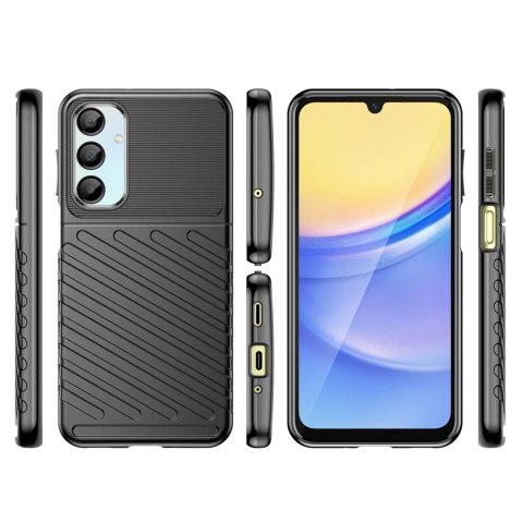 Thunder Case etui do Samsung Galaxy A16 / A16 5G silikonowy pancerny pokrowiec - czarne Thunder Case etui do Samsung Galaxy A16 / A16 5G silikonowy pancerny pokrowiec - czarne