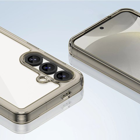 Etui Outer Space Case na Samsung Galaxy S25 Edge pokrowiec z elastyczną ramką - półprzezroczyste, czarne Etui Outer Space Case na Samsung Galaxy S25 Edge pokrowiec z elastyczną ramką - półprzezroczyste, czarne