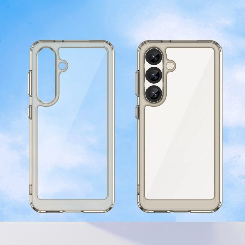 Etui Outer Space Case na Samsung Galaxy S25 Edge pokrowiec z elastyczną ramką - półprzezroczyste, czarne Etui Outer Space Case na Samsung Galaxy S25 Edge pokrowiec z elastyczną ramką - półprzezroczyste, czarne