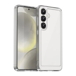 Etui Outer Space Case na Samsung Galaxy S25 Edge pokrowiec z elastyczną ramką - przezroczyste