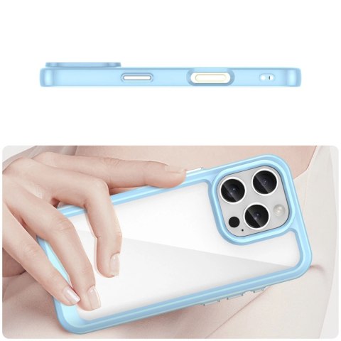 Etui Outer Space Case na iPhone 16e pokrowiec z elastyczną ramką - niebieskie Etui Outer Space Case na iPhone 16e pokrowiec z elastyczną ramką - niebieskie