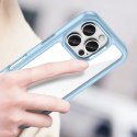 Etui Outer Space Case na iPhone 16e pokrowiec z elastyczną ramką - niebieskie