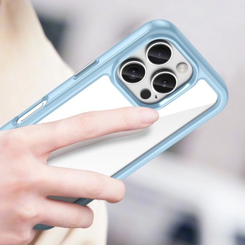Etui Outer Space Case na iPhone 16e pokrowiec z elastyczną ramką - niebieskie Etui Outer Space Case na iPhone 16e pokrowiec z elastyczną ramką - niebieskie