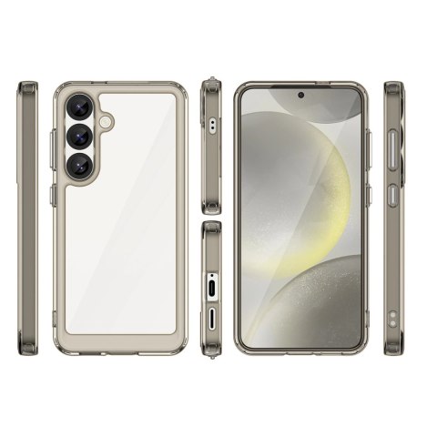 Etui Outer Space Case na iPhone 16e pokrowiec z elastyczną ramką - półprzezroczyste, czarne Etui Outer Space Case na iPhone 16e pokrowiec z elastyczną ramką - półprzezroczyste, czarne