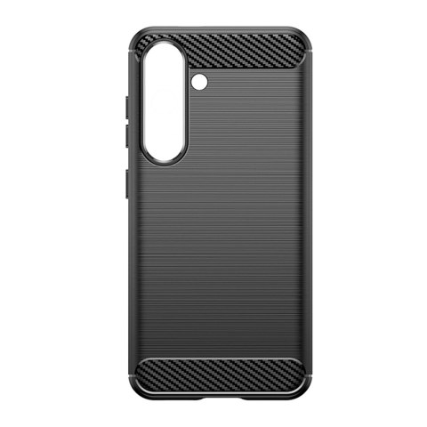 Etui silikonowe Carbon Case na Samsung Galaxy S25 Edge - czarne Etui silikonowe Carbon Case na Samsung Galaxy S25 Edge - czarne