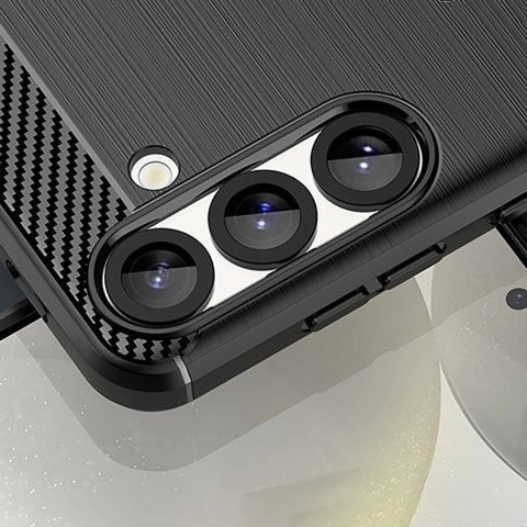 Etui silikonowe Carbon Case na Samsung Galaxy S25 Edge - czarne Etui silikonowe Carbon Case na Samsung Galaxy S25 Edge - czarne