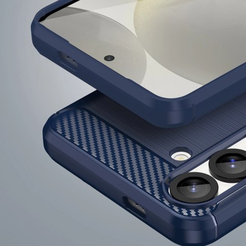 Etui silikonowe Carbon Case na iPhone 16e - niebieskie Etui silikonowe Carbon Case na iPhone 16e - niebieskie