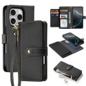 Etui skórzane Dux Ducis Lawa na iPhone 16 Pro Max - czarne