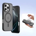 Etui skórzane Dux Ducis Lawa na iPhone 16 Pro Max - czarne