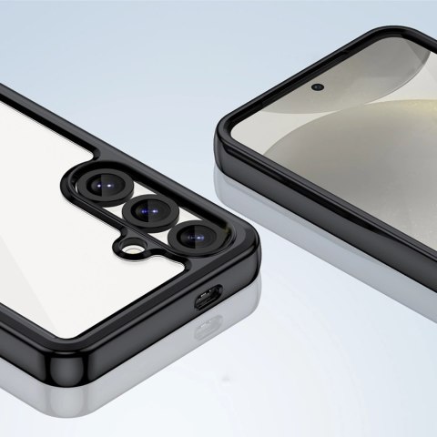Etui Outer Space Case na Samsung Galaxy S25 Edge pokrowiec z elastyczną ramką - czarne Etui Outer Space Case na Samsung Galaxy S25 Edge pokrowiec z elastyczną ramką - czarne