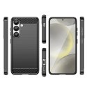 Etui silikonowe Carbon Case na iPhone 16e - czarne