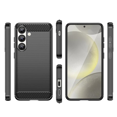 Etui silikonowe Carbon Case na iPhone 16e - czarne Etui silikonowe Carbon Case na iPhone 16e - czarne