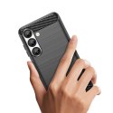 Etui silikonowe Carbon Case na iPhone 16e - czarne