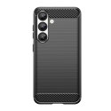 Etui silikonowe Carbon Case na iPhone 16e - czarne
