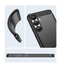Etui silikonowe Carbon Case na iPhone 16e - czarne