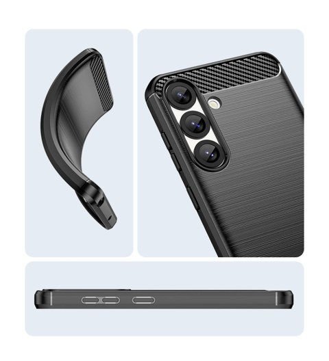 Etui silikonowe Carbon Case na iPhone 16e - czarne Etui silikonowe Carbon Case na iPhone 16e - czarne