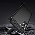 Etui silikonowe Carbon Case na iPhone 16e - czarne