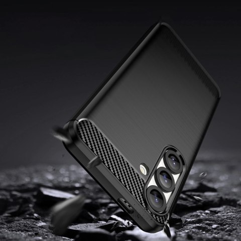 Etui silikonowe Carbon Case na iPhone 16e - czarne Etui silikonowe Carbon Case na iPhone 16e - czarne