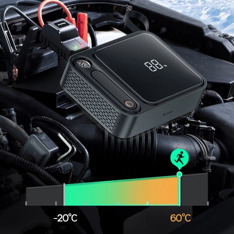Jump starter Baseus Super Energy Ultra 3000A z powerbankiem 26800 mAh - czarny Jump starter Baseus Super Energy Ultra 3000A z powerbankiem 26800 mAh - czarny