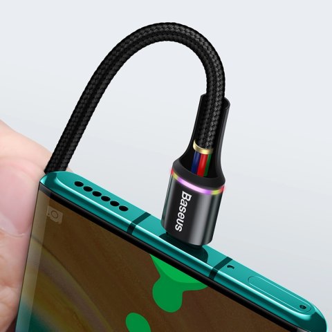 Kabel Baseus Halo USB-A - USB-C 2A 3m - czarny Kabel Baseus Halo USB-A - USB-C 2A 3m - czarny