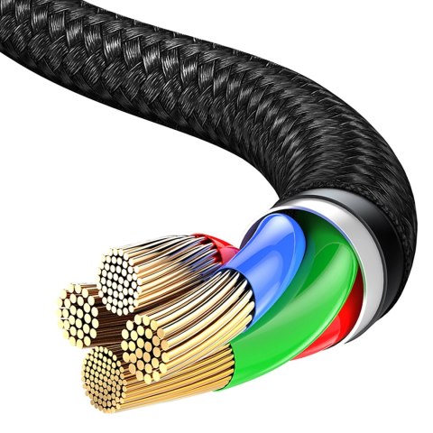 Kabel Baseus Halo USB-A - USB-C 2A 3m - czarny Kabel Baseus Halo USB-A - USB-C 2A 3m - czarny