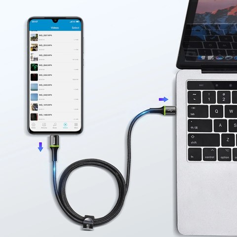 Kabel Baseus Halo USB-A - USB-C 2A 3m - czarny Kabel Baseus Halo USB-A - USB-C 2A 3m - czarny