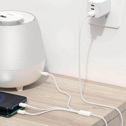 Kabel Baseus Superior Series USB-A - USB-C / Lightning / micro USB 3.5A 0.5m - biały Kabel Baseus Superior Series USB-A - USB-C / Lightning / micro USB 3.5A 0.5m - biały