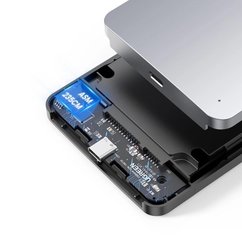 Kieszeń Ugreen CM300 70499 na dysk twardy 2,5'' SATA 3.0 6Gbps - szary + kabel USB-C - USB-C 0.5m Kieszeń Ugreen CM300 70499 na dysk twardy 2,5'' SATA 3.0 6Gbps - szary + kabel USB-C - USB-C 0.5m