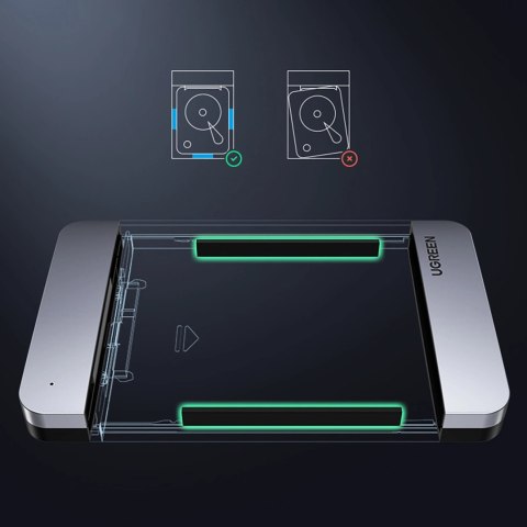 Kieszeń Ugreen CM300 70499 na dysk twardy 2,5'' SATA 3.0 6Gbps - szary + kabel USB-C - USB-C 0.5m Kieszeń Ugreen CM300 70499 na dysk twardy 2,5'' SATA 3.0 6Gbps - szary + kabel USB-C - USB-C 0.5m